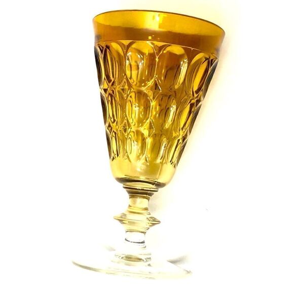 Set of 4 Yellow Wine Glasses - Picture 3 of 7
